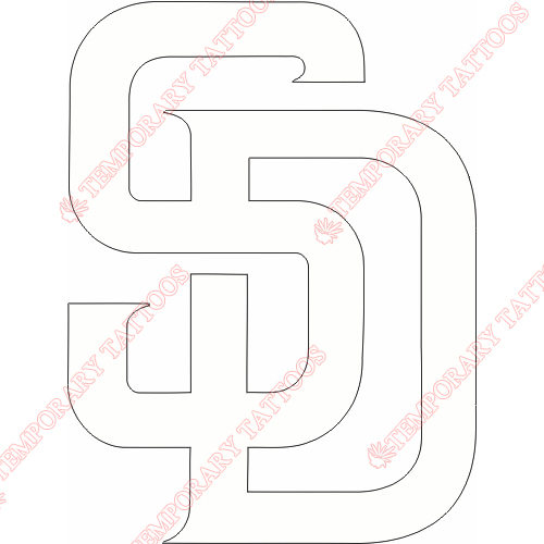 San Diego Padres Customize Temporary Tattoos Stickers NO.1843